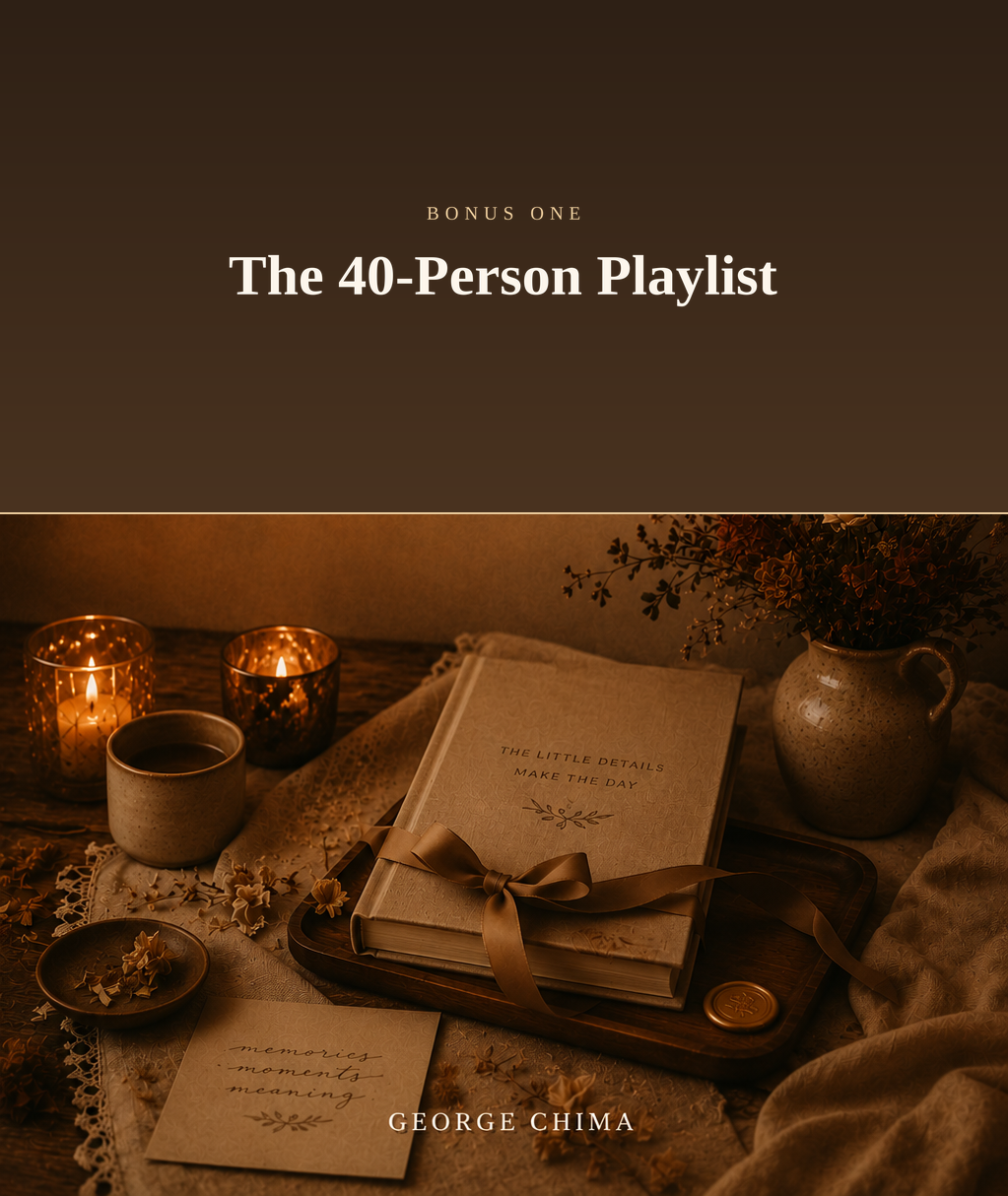 The 40-Person Playlist bonus cover
