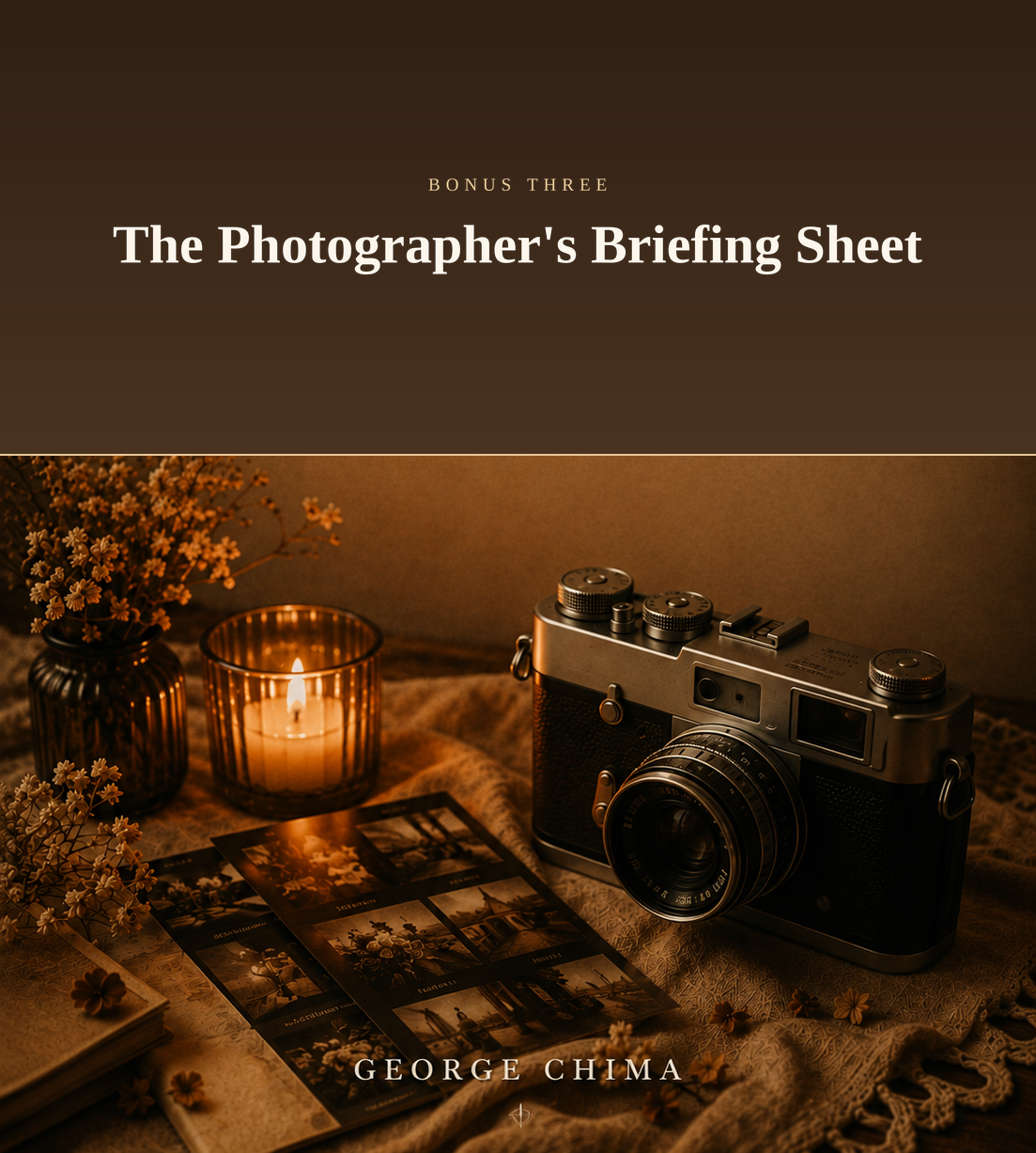 The Photographer's Briefing Sheet bonus cover